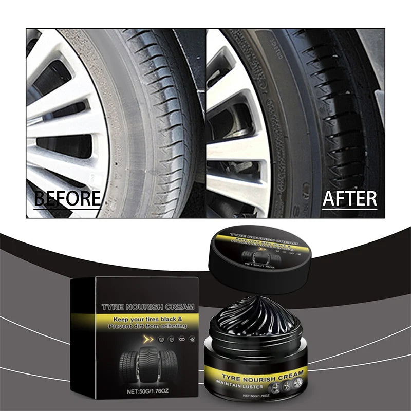 Tire Wax for Deep Black Shine & UV Protection