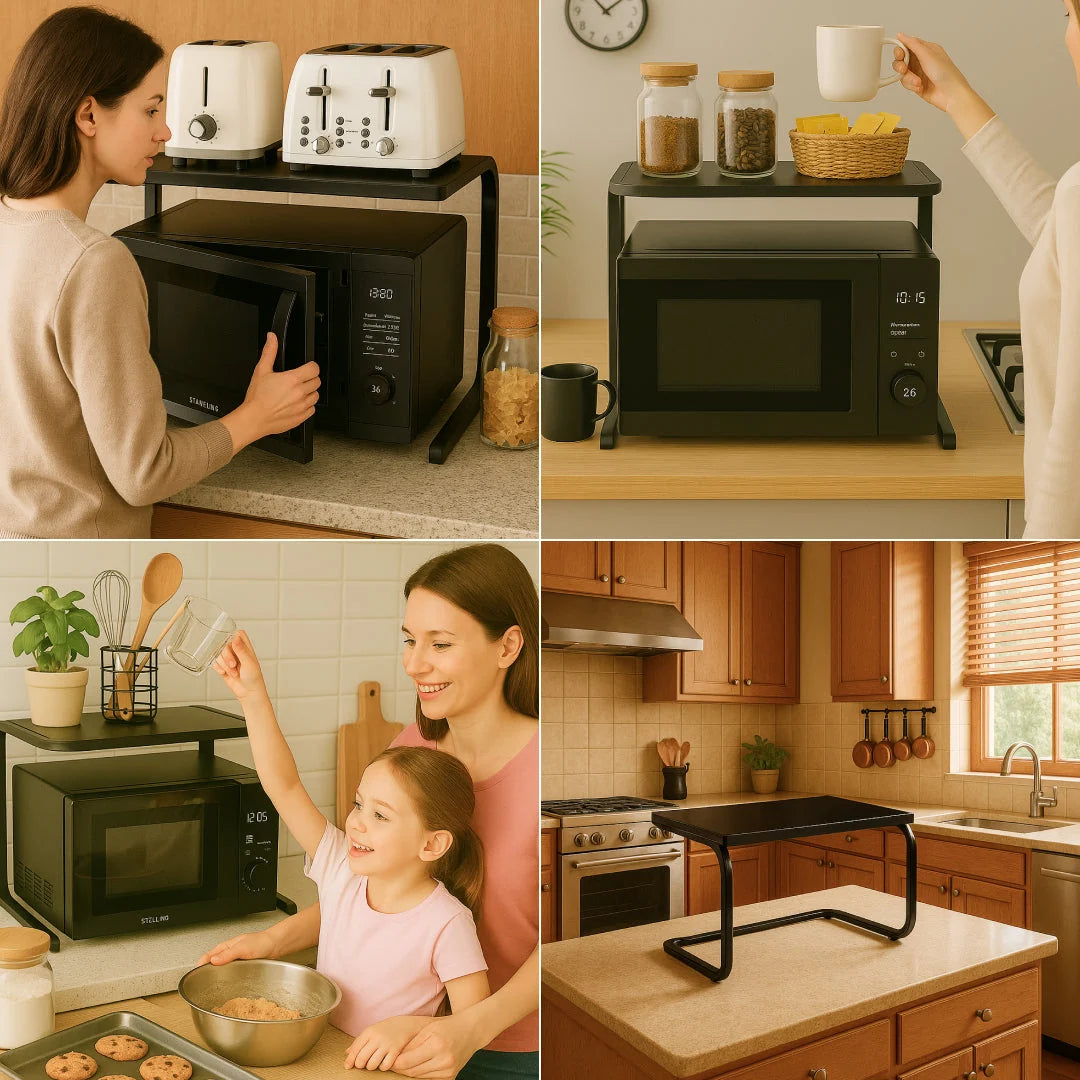 SpaceRack™ Kitchen Shelf 2 Levels No Drilling Required