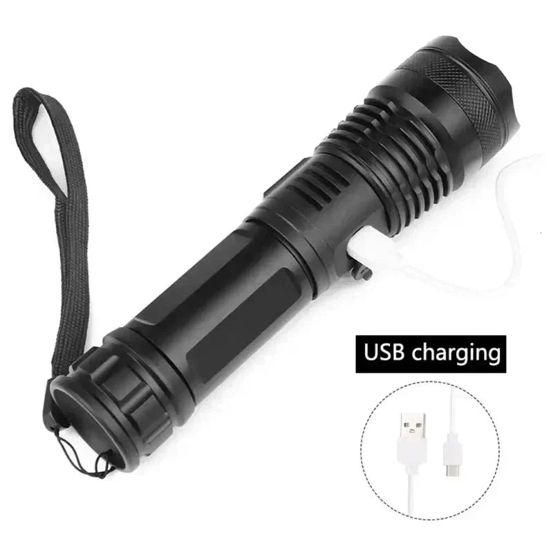 Tactical LED Flashlight 90,000 Lumens IP65