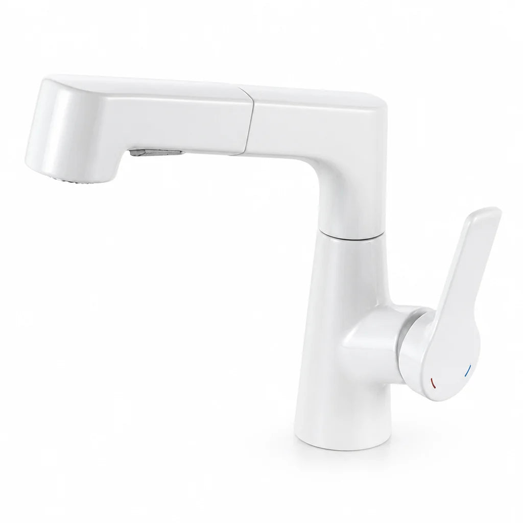 Extendable 360° Rotatable Single-Hole Faucet with Ceramic Valve