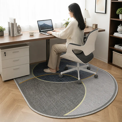 Wrinkle-free, noise-reducing printed floor protection mat for office chairs