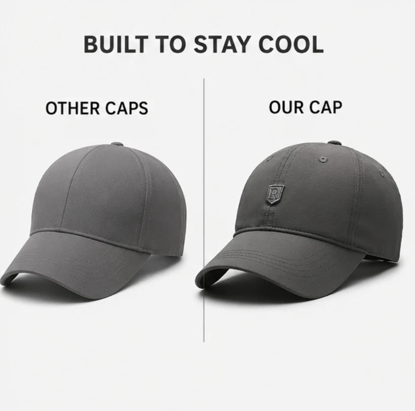 Perforated breathable men's sports cap