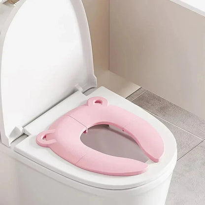 Foldable Children's Toilet Seat Cover with Cartoon Design