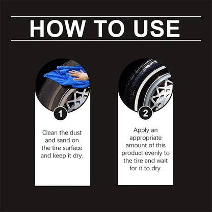 Tire Wax for Deep Black Shine & UV Protection