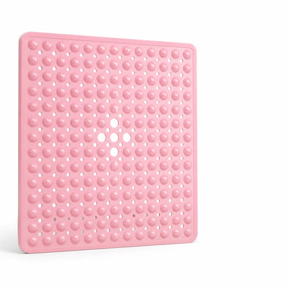 Non-slip Shower Mat with Suction Cups & Quick Drain (Machine Washable)
