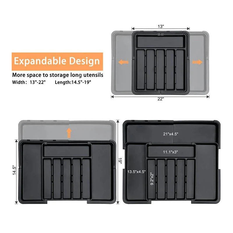 Expandable Drawer Organizer for Cutlery