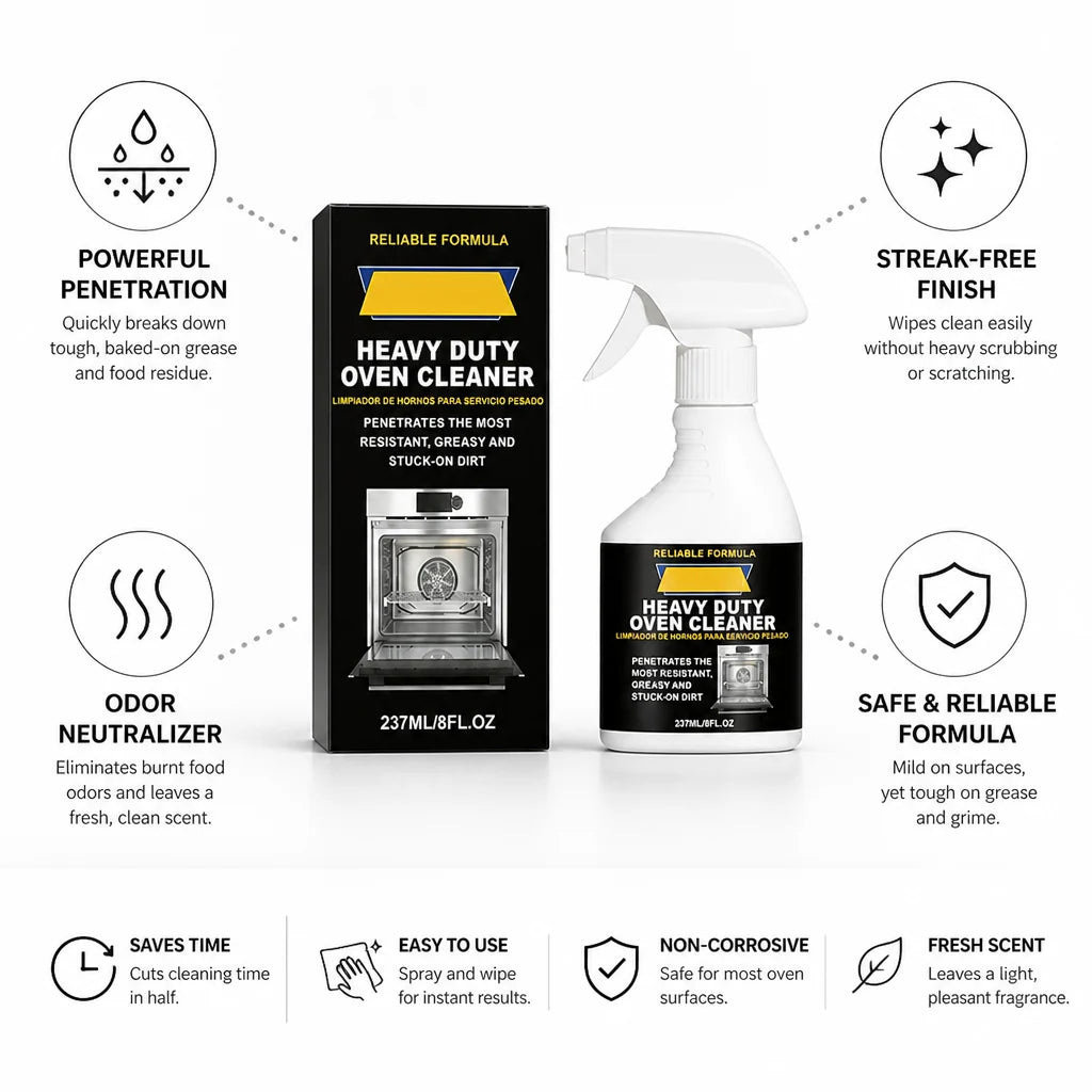 High-Performance Oven Cleaner Spray for Degreasing and Odor Neutralizing (237 ml)