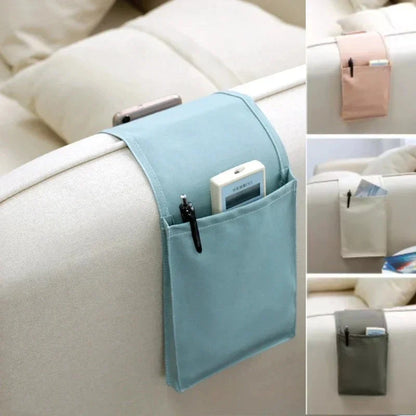 Bed Organizer Cotton-Linen with Multiple Compartments