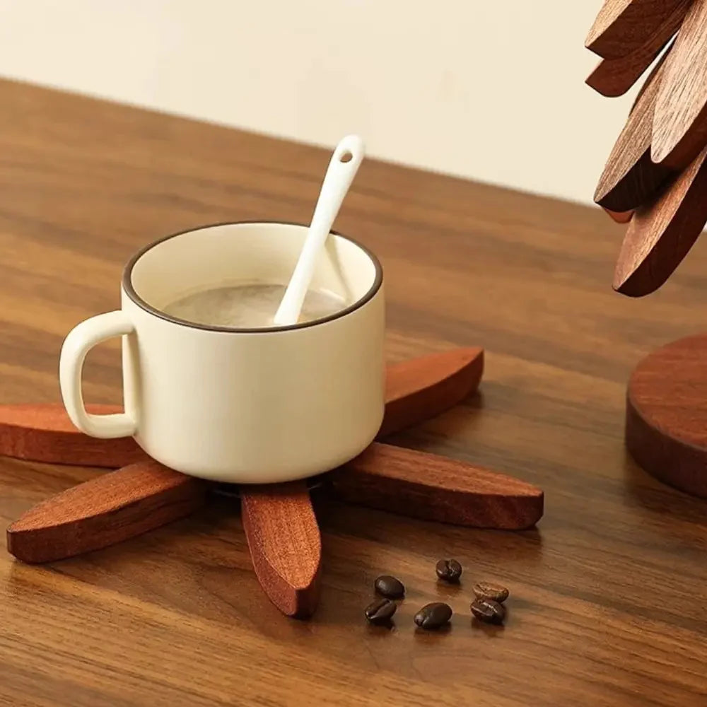 Bamboo Coaster Set, 4 Pieces