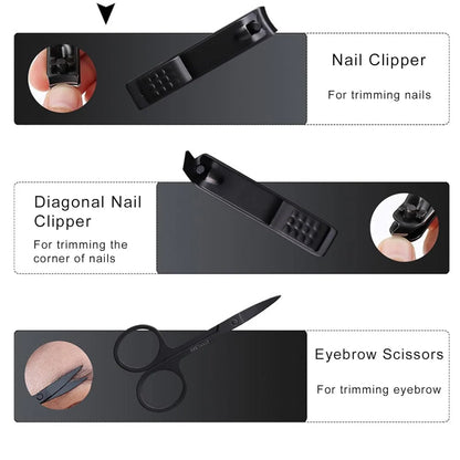 10-piece manicure set with travel case