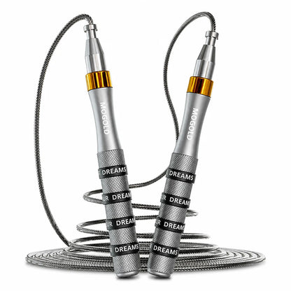 Ultra-fast self-locking jump rope (adjustable length, aluminum handles)