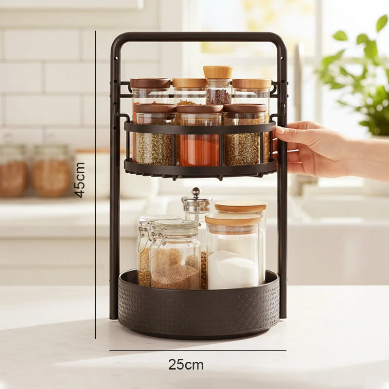 Rotating Kitchen Shelf with 360° Rotation