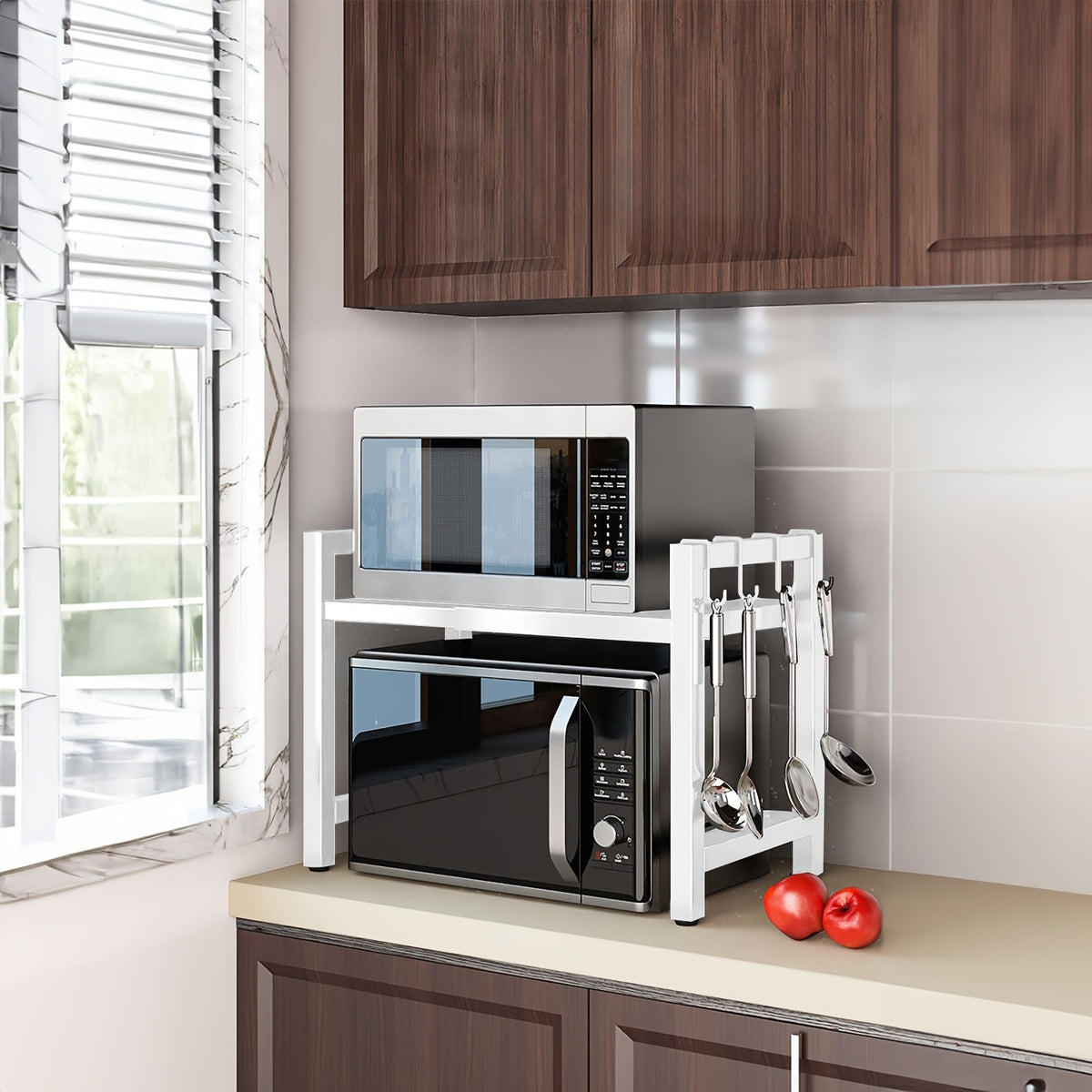Extendable Microwave Rack 2 Tiers