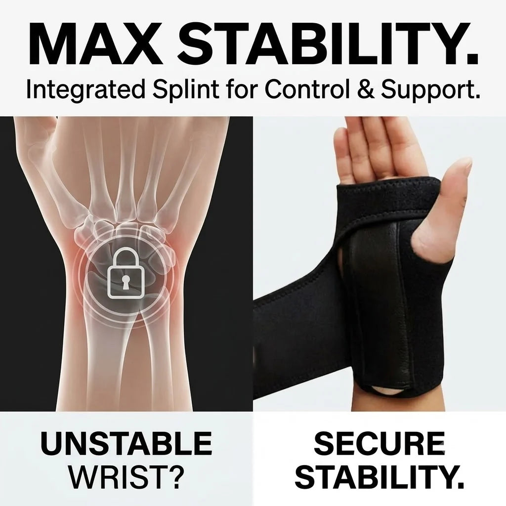 Wrist brace with splint