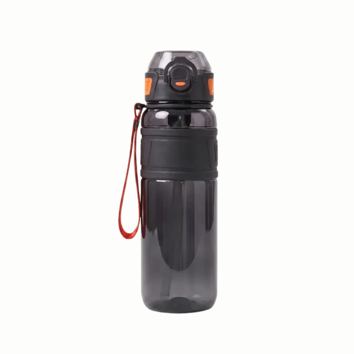 Leak-proof Sports Water Bottle with Screw Cap and Integrated Straw