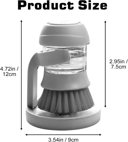 Dish brush with integrated soap dispenser