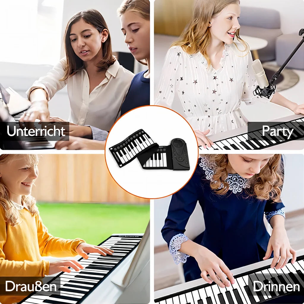 FlexiKeys™ Roll-Up Piano — Play Your Music Freely, Anywhere and Anytime