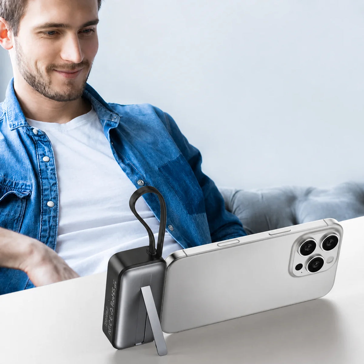Magnetic 3-in-1 Power Bank with Wireless Charging