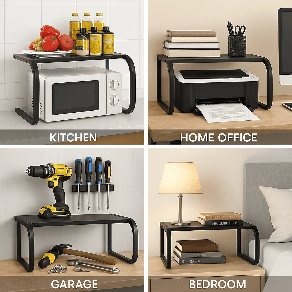SpaceRack™ Kitchen Shelf 2 Levels No Drilling Required